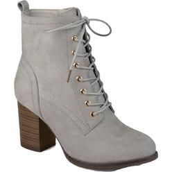 Journee Collection Baylor Womens Faux Suede Block Heel Ankle Boots