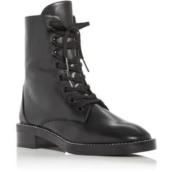Stuart Weitzman Sondra Shine Womens Leather Embellished Ankle Boots