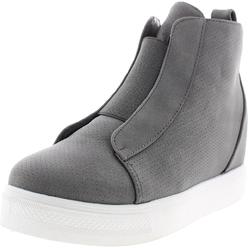 Danskin Womens Vegan Leather Ankle Casual and Fashion Sneakers