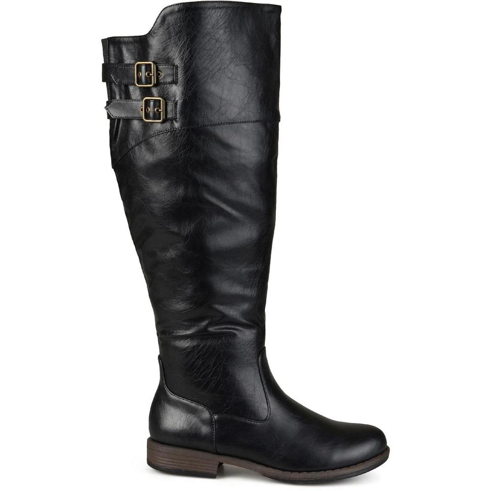 Journee Collection Tori Womens Faux Leather Extra Wide Calf Knee-High Boots