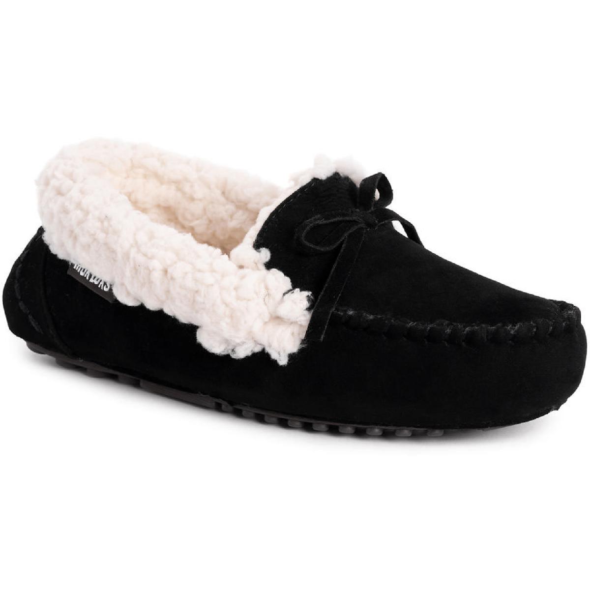 Muk Luks S Jaylah Womens Faux Suede Comfy Loafer Slippers