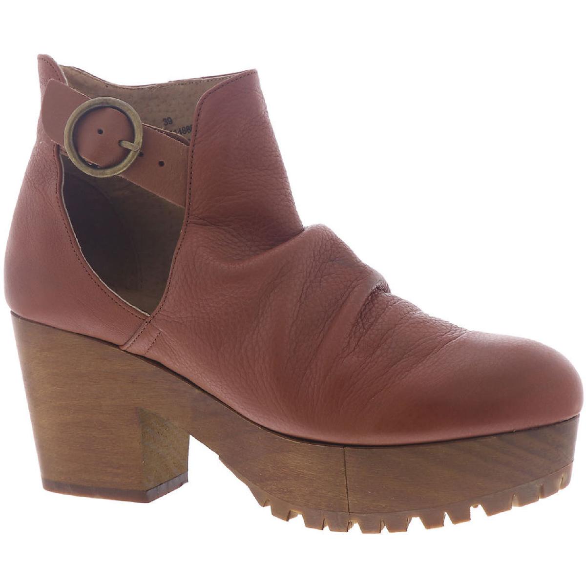 FREE PEOPLE Suri Clog Womens Leather CutOut Ankle Boots