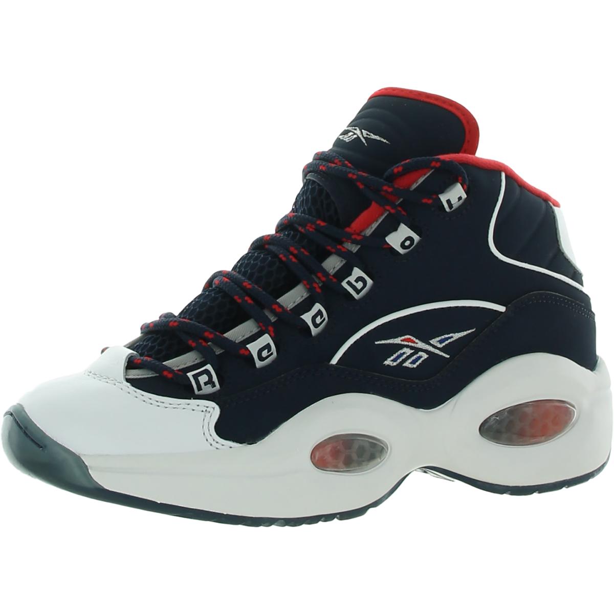 Reebok Question Mid Boys Faux Leather High Top Basketball Shoes