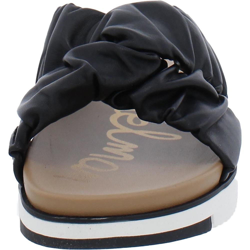 SAM EDELMAN Aliana Womens Leather Wedge Slide Sandals