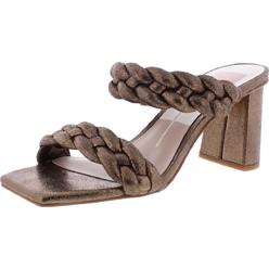 Dolce Vita Paily Womens Faux Leather Square Toe Heel Sandals