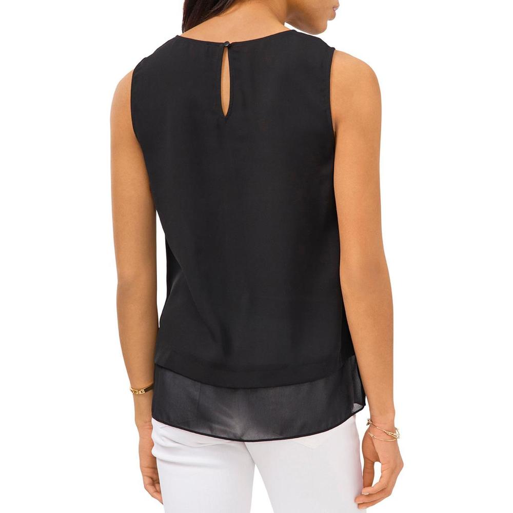 Vince Camuto Womens Tiered Sleeveless Blouse
