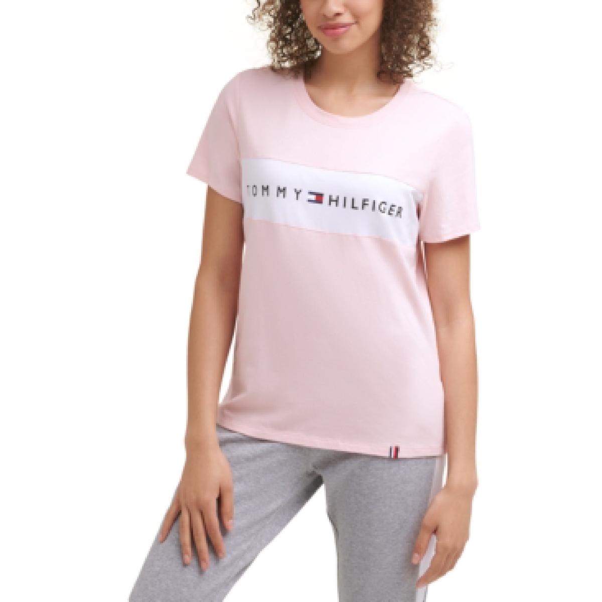 Tommy Hilfiger Sport Womens Cotton Blend Activewear T-Shirt