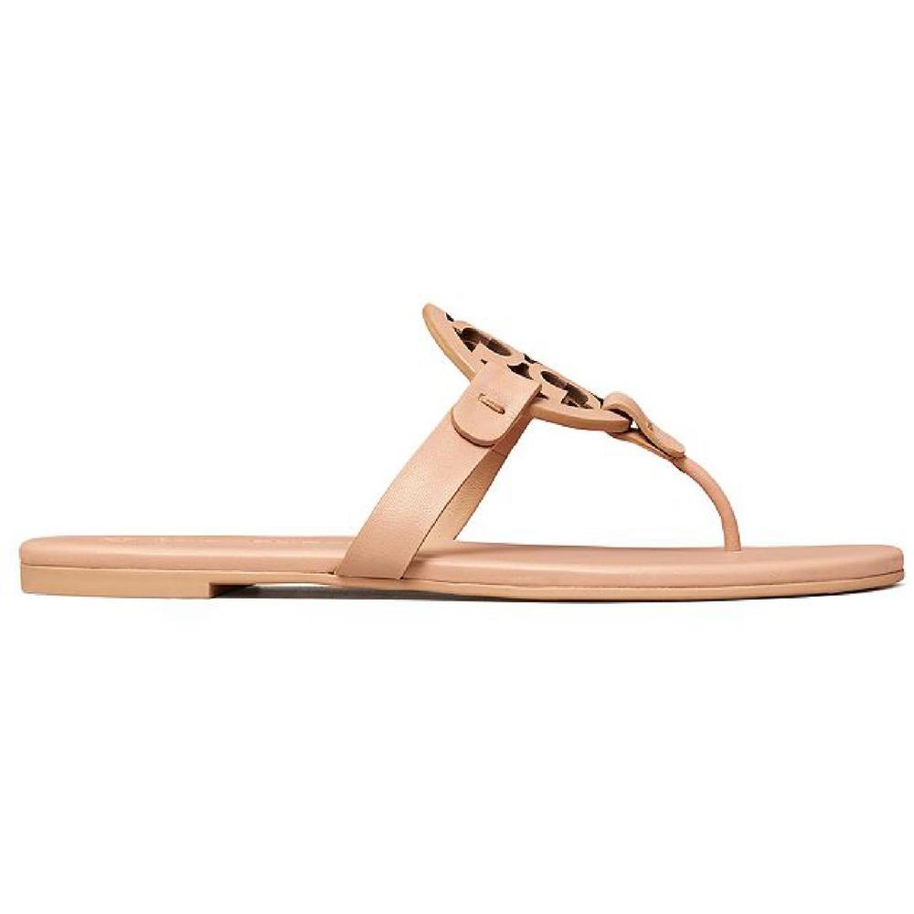 Tory Burch Miller Womens Leather Thong Flat Sandals