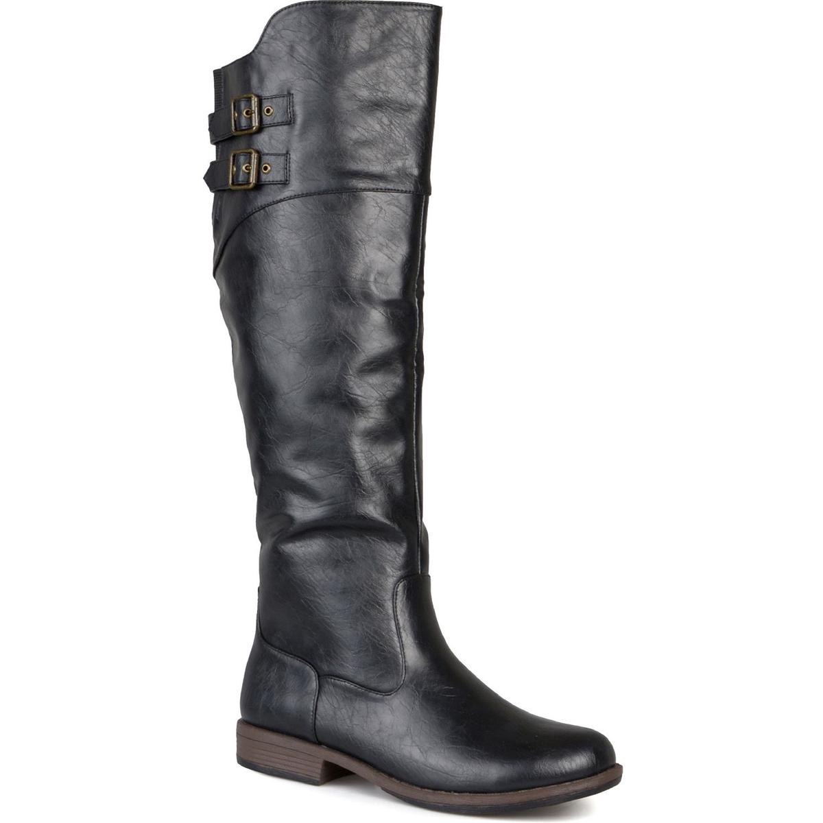 Journee Collection Tori Womens Faux Leather Extra Wide Calf Knee-High Boots