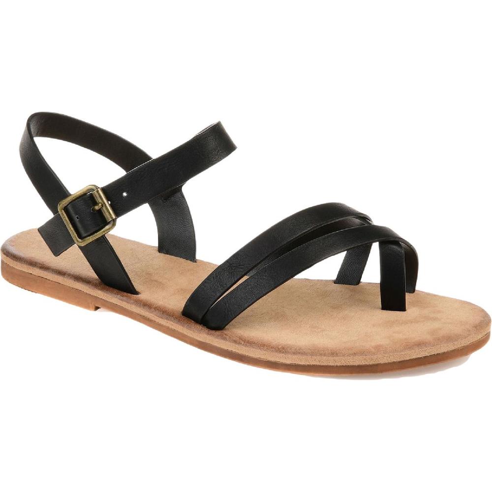 Journee Collection Vasek Womens Strappy Slingback Flat Sandals