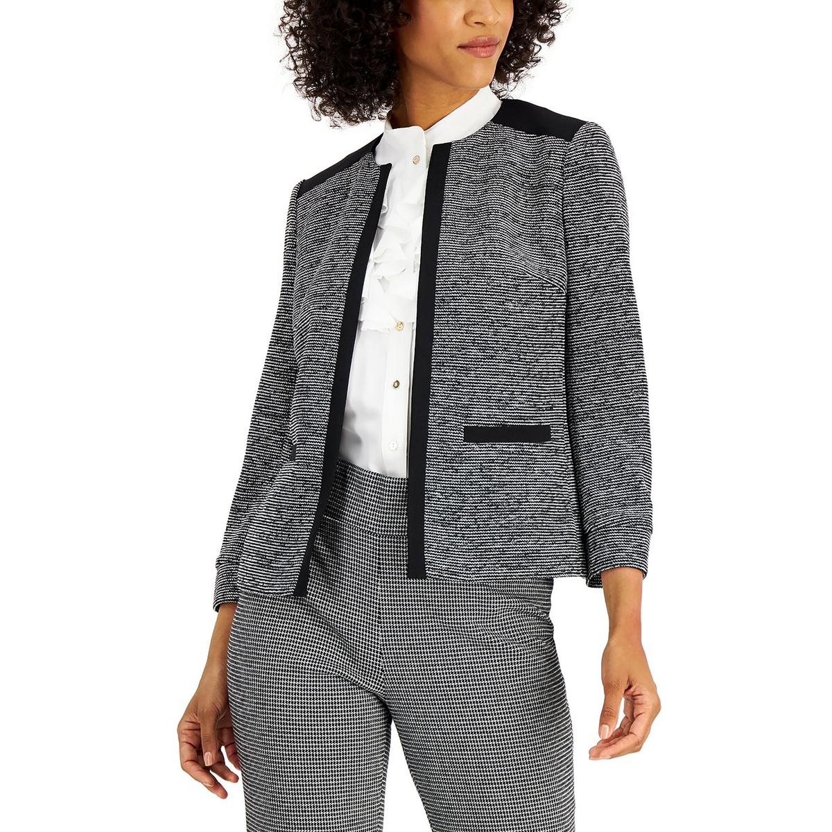 Kasper Womens Suit Separate Office Wear Open-Front Blazer