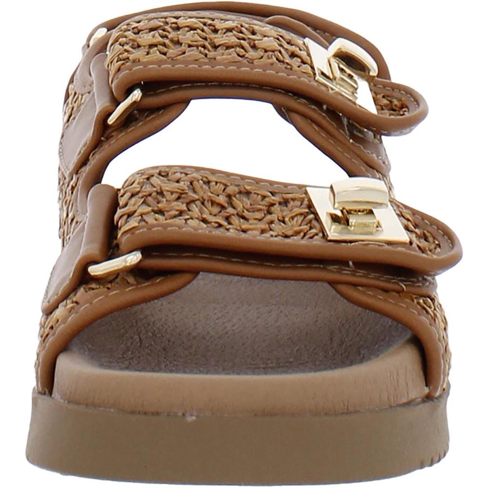 Steve Madden Margie Womens Faux Leather Strappy Footbed Sandals