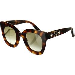 Gucci Havana Womens UV Protection Oversized Square Sunglasses
