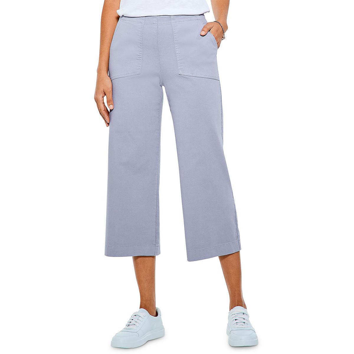 Nic + Zoe All Day Womens Cropped Solid Wide Leg Pants