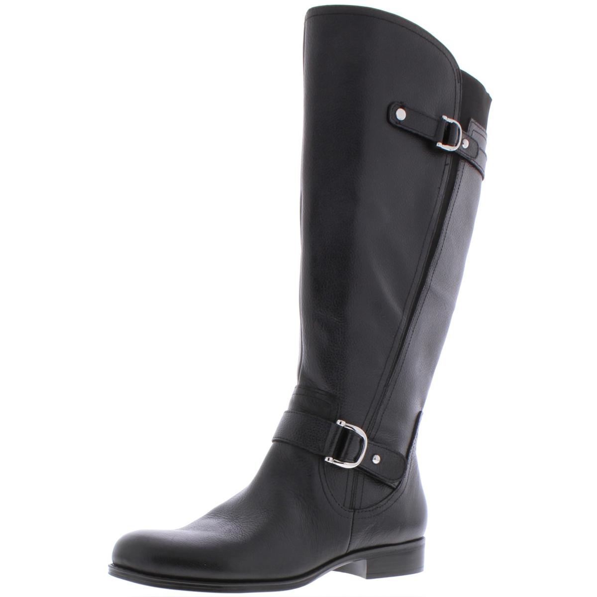 Naturalizer Jenelle Womens Wide Calf Leather Riding Boots