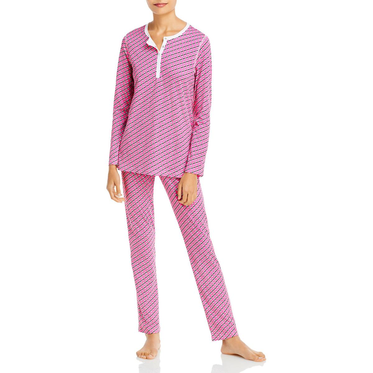 Roller Rabbit Skull Doodle Womens Comfy Sleepwear Two-Piece Pajamas