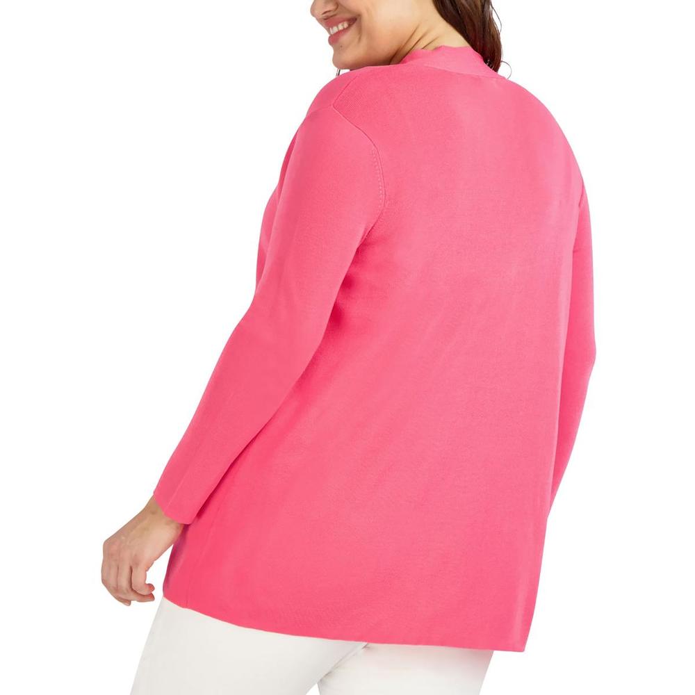 Jones New York Plus Womens Knit Open Front Cardigan Sweater