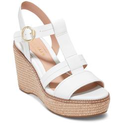 Cole Haan Cloud All Day 75 Womens Leather Buckle Wedge Heels