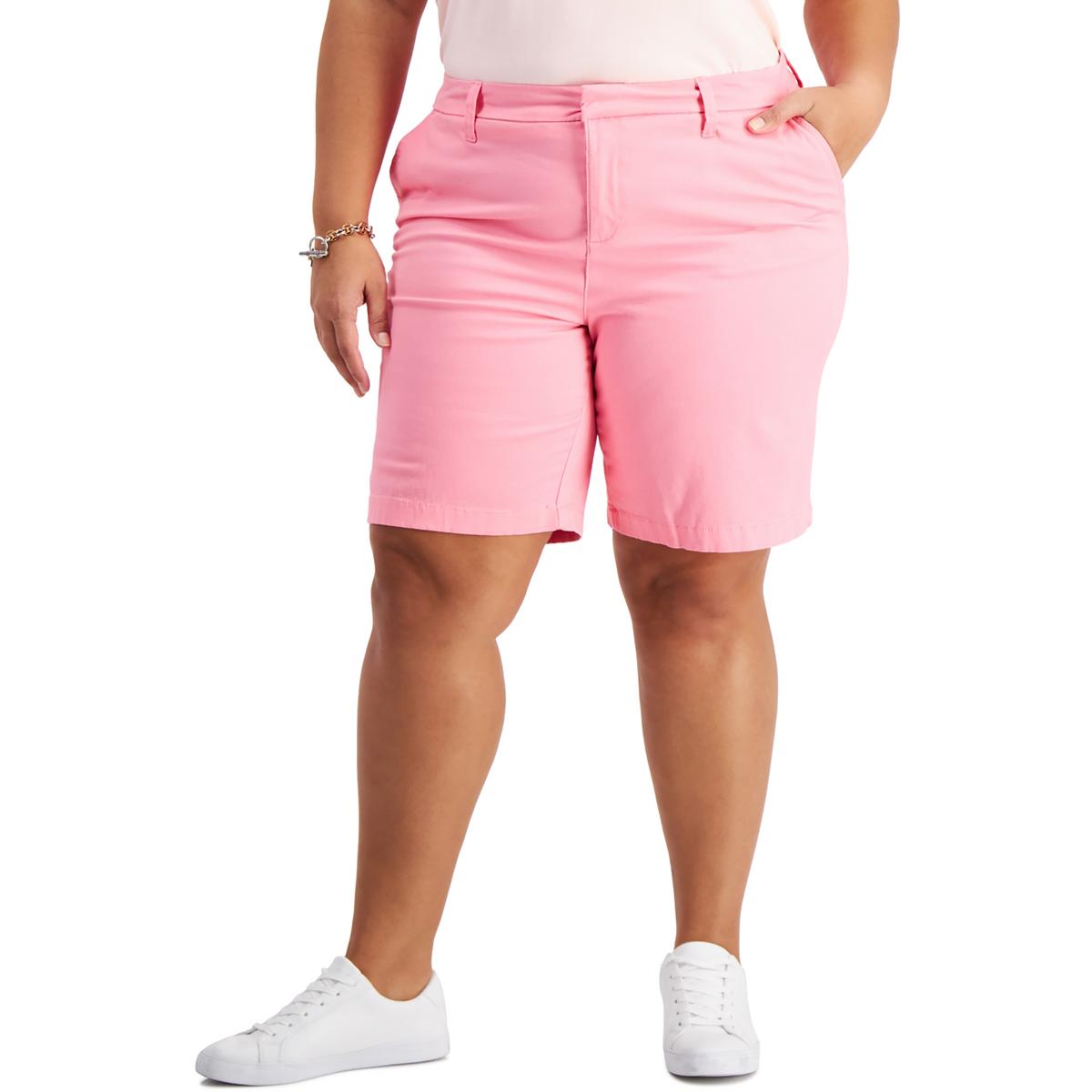 Tommy Hilfiger Plus Womens Knit Midi Casual Shorts