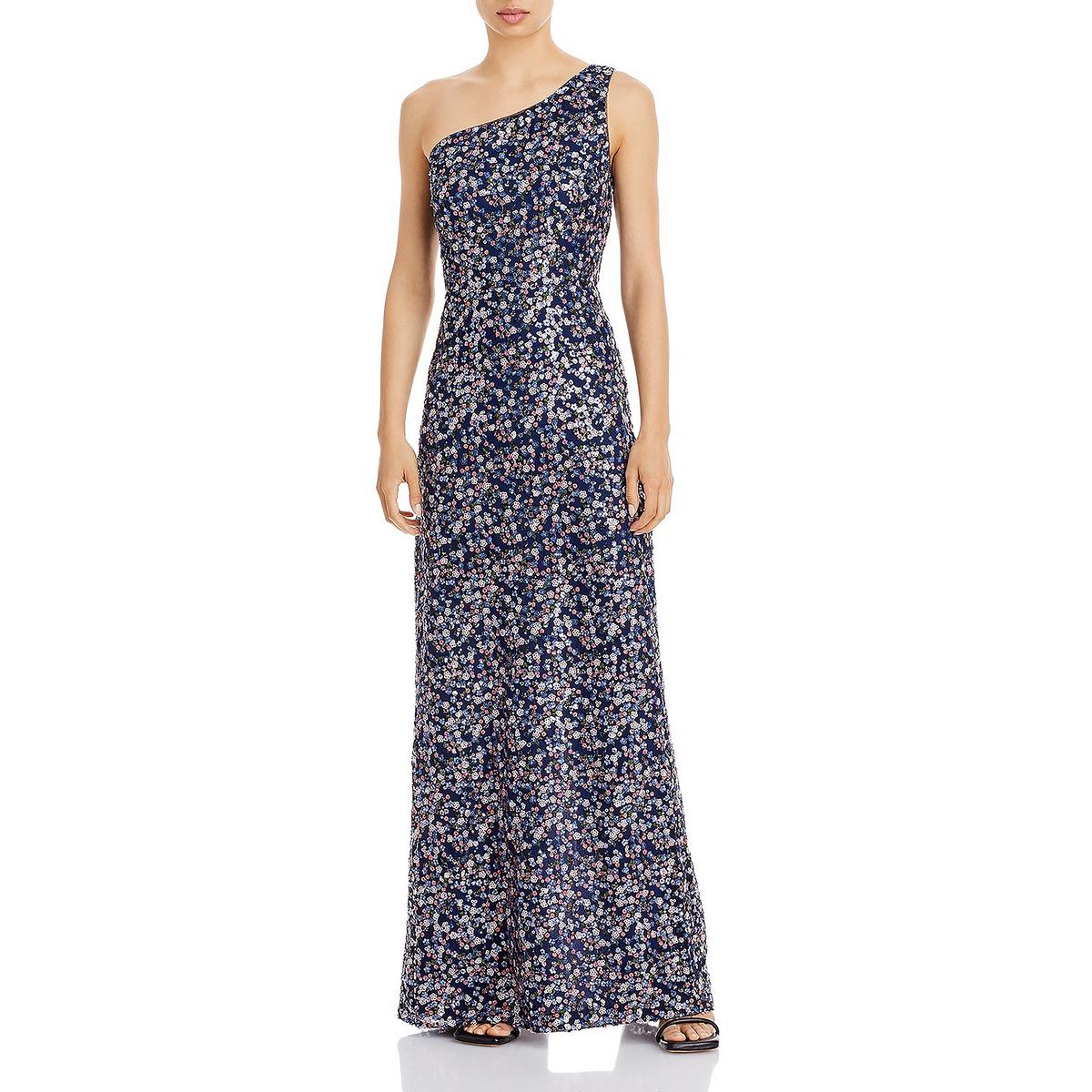 Ramy Brook Olivia Womens Floral Sequined Evening Dress