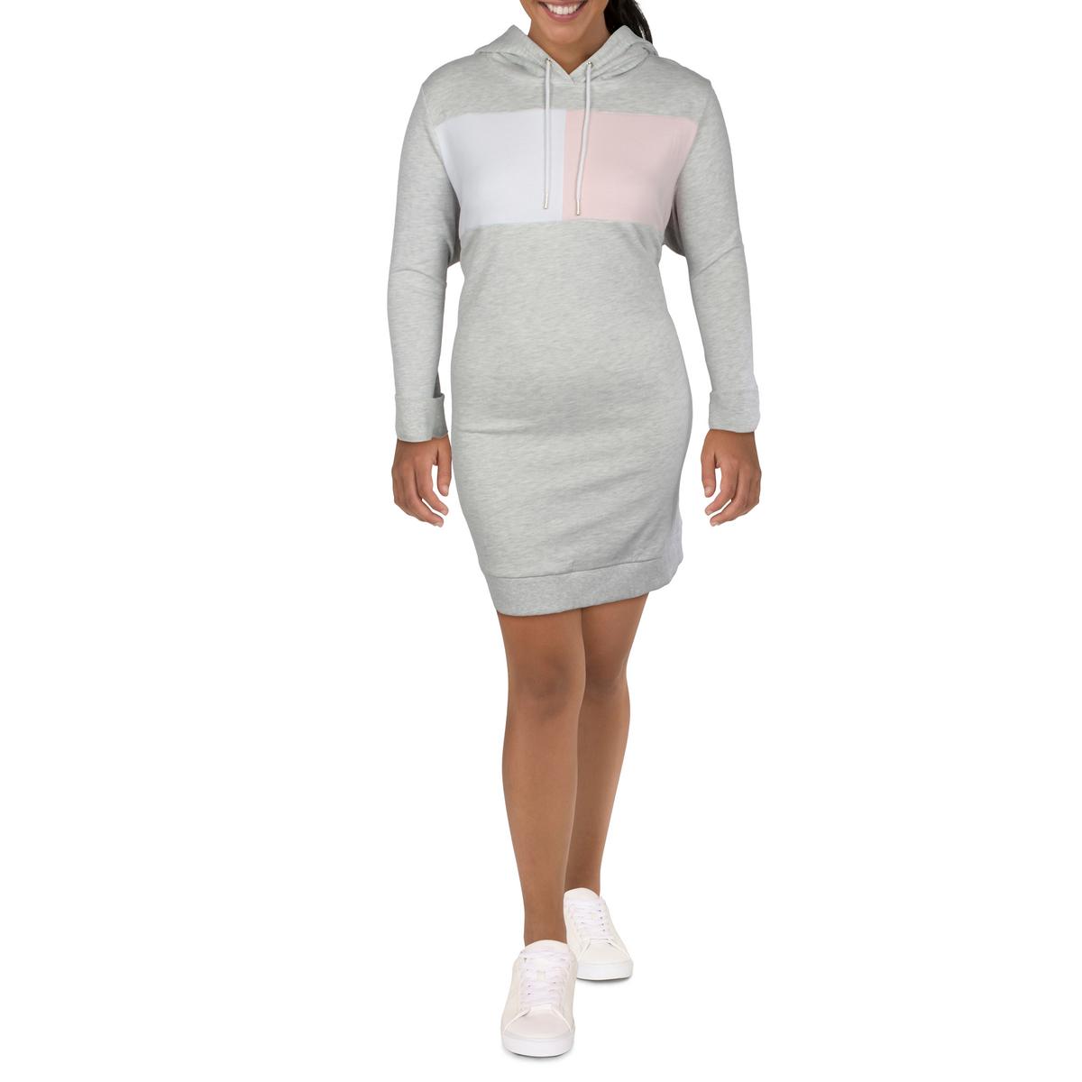 Tommy Hilfiger Plus Womens Casual Knee Sweatshirt Dress