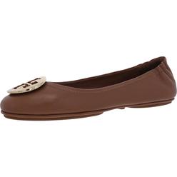 Tory Burch Minnie Travel Womens Leather Ballet Flats