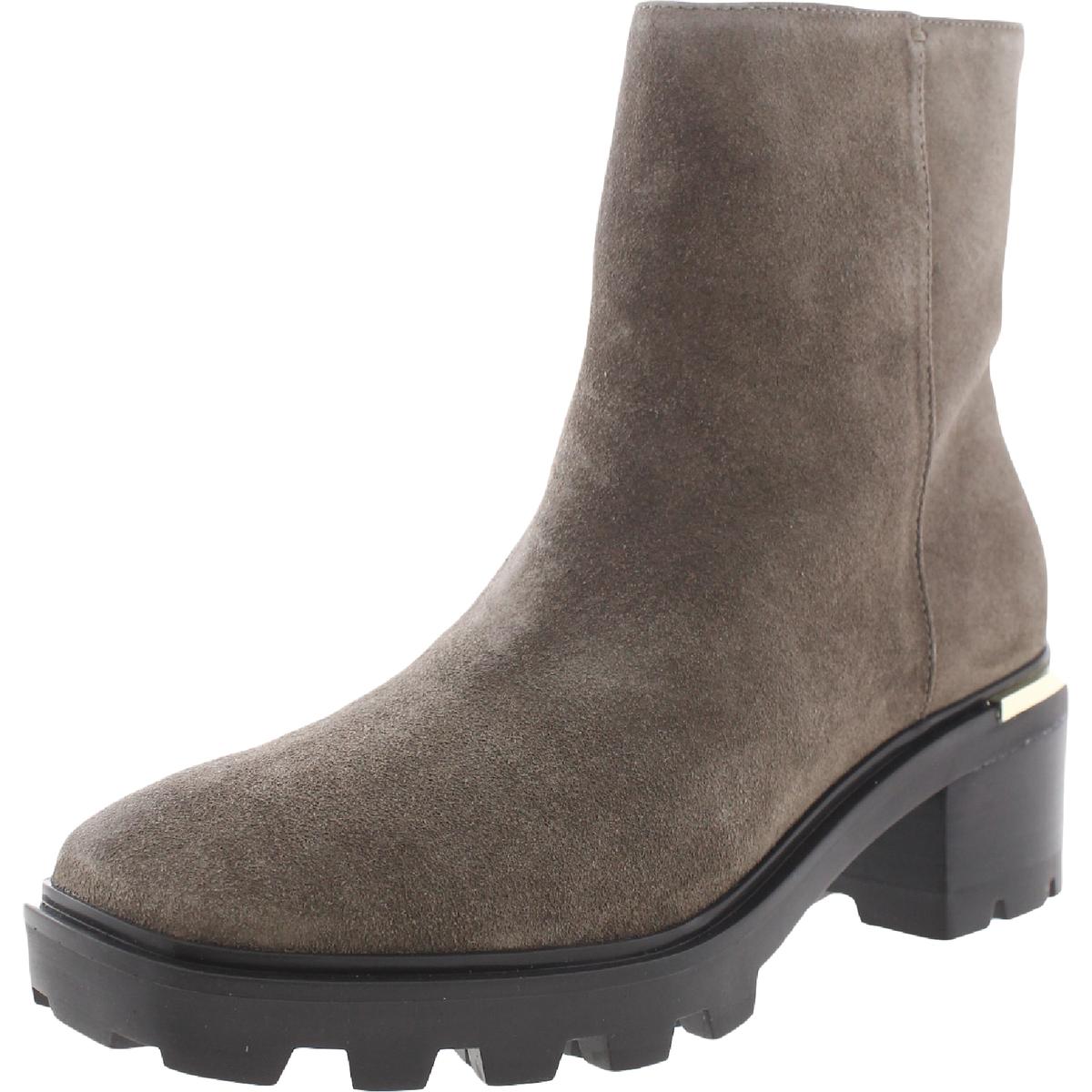Nine West Remmie Womens Suede Square Toe Ankle Boots