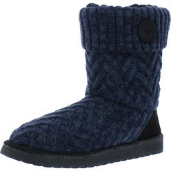 Muk Luks Janet Womens Knit Water Ressitant Mid-Calf Boots
