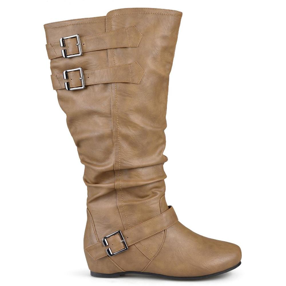 Journee Collection Tiffany Womens Extra Wide Calf Buckle Knee-High Boots