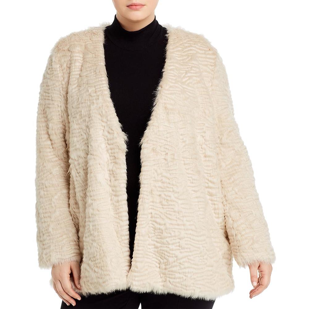 UNREAL FUR Plus Womens Winter Cozy Faux Fur Coat