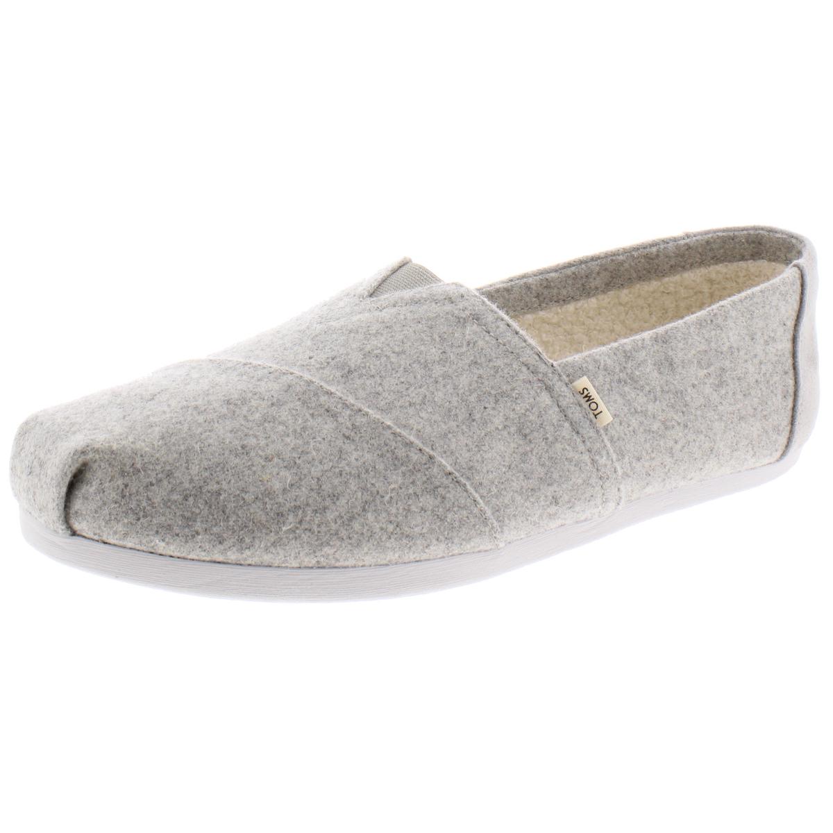 TOMS Classic Shearling Womens Felt Faux Shearling Lined Casual Shoes