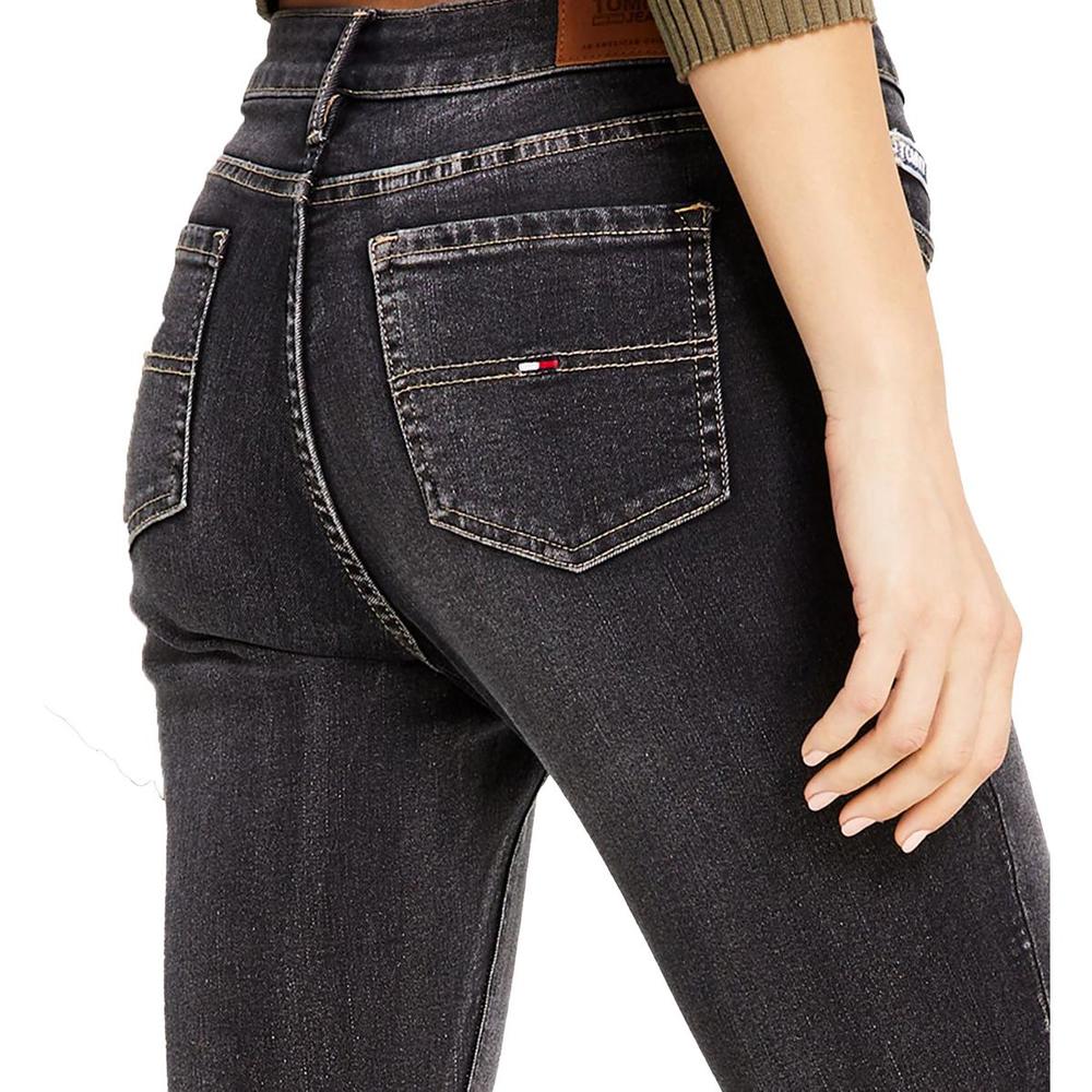 Tommy Hilfiger Womens Denim Cuffed Skinny Jeans