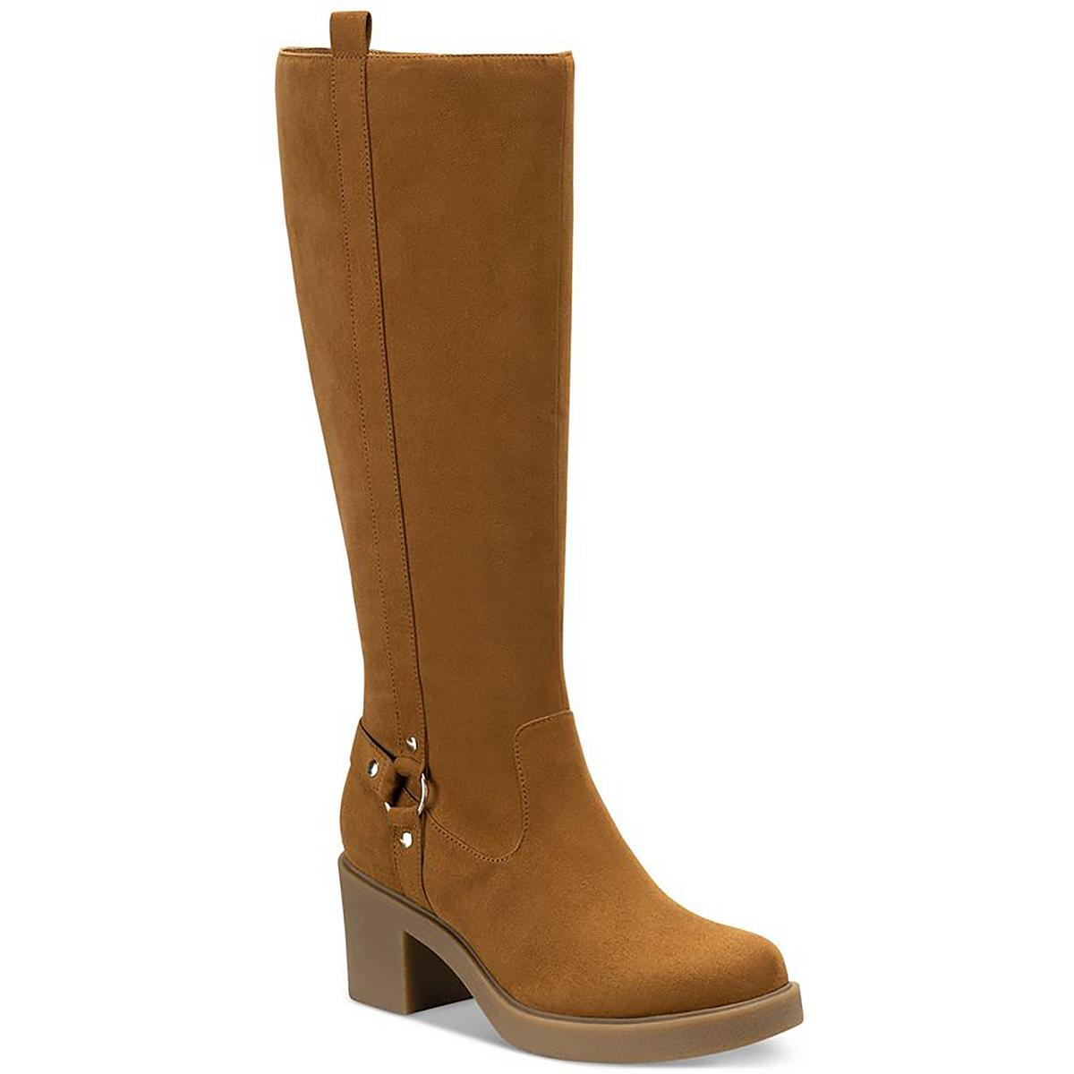 Style & Co. Brettaa Womens Faux Suede Round Toe Knee-High Boots