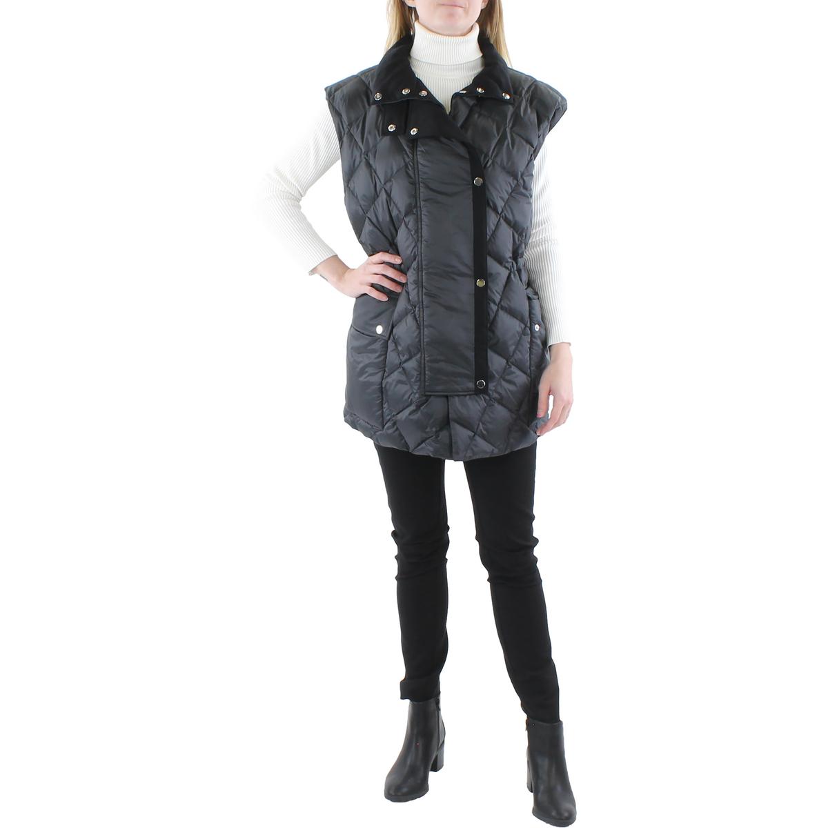 Lafayette 148 New York Womens Reversible Puffer Outerwear Vest