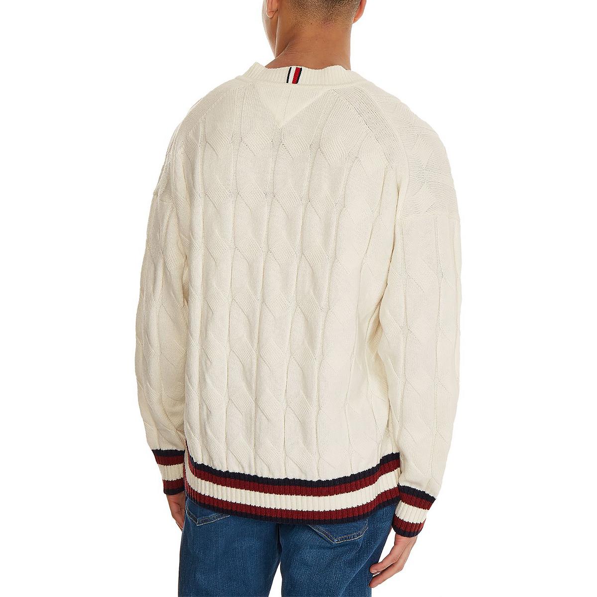 Tommy Hilfiger Mens Wool Monogram Pullover Sweater