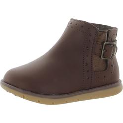 Stride Rite Agnes Girls Leather Round Toe Booties
