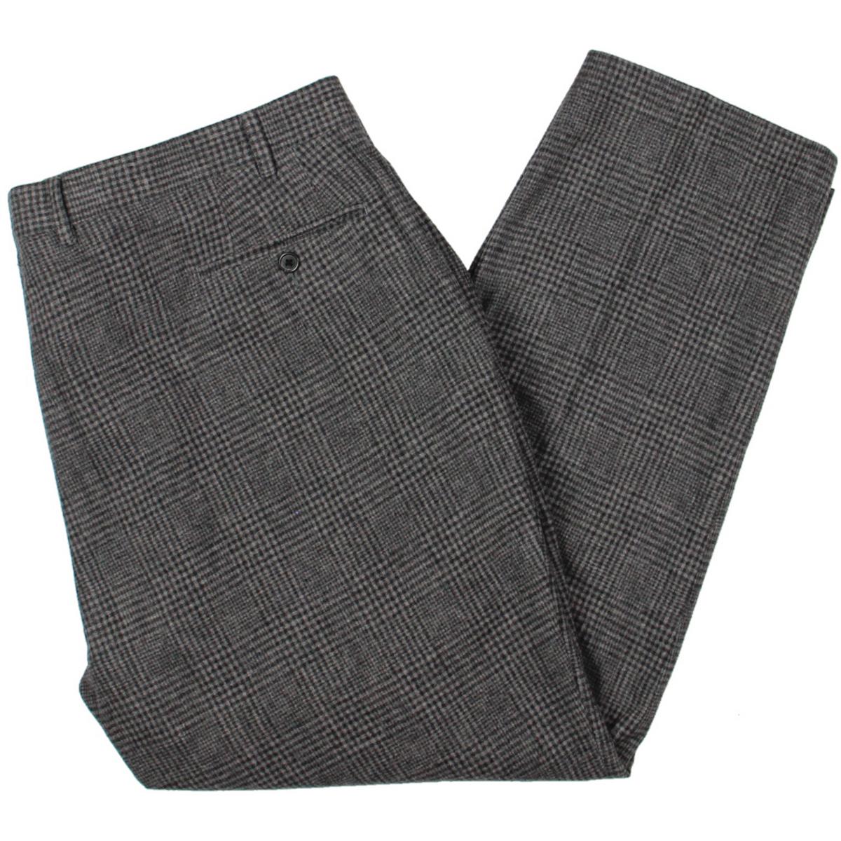 Ralph Lauren Norton Mens Wool Blend Plaid Suit Pants