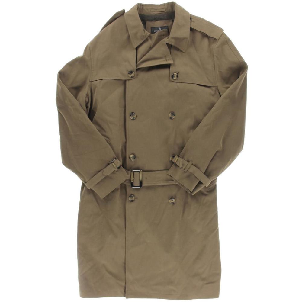 London Fog Plymouth Mens Twill Double Breasted Trench Coat