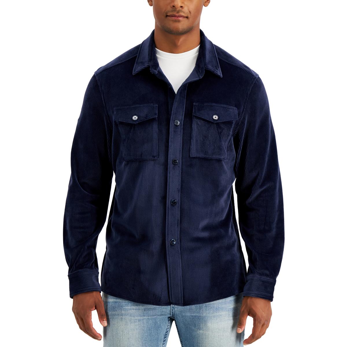 Alfani Mens Corduroy Lightweight Shirt Jacket