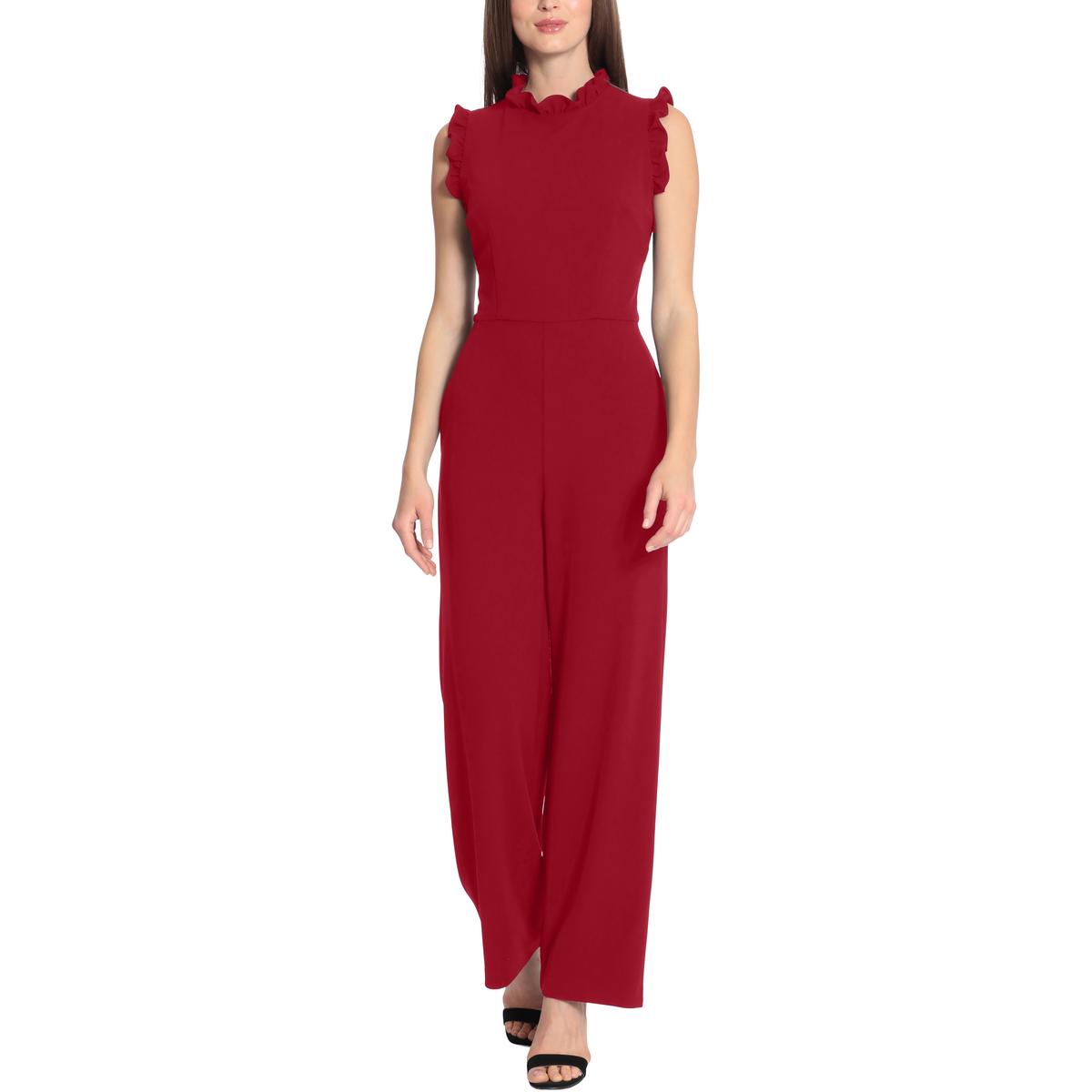 Maggy London Womens Ruffle Formal Jumpsuit