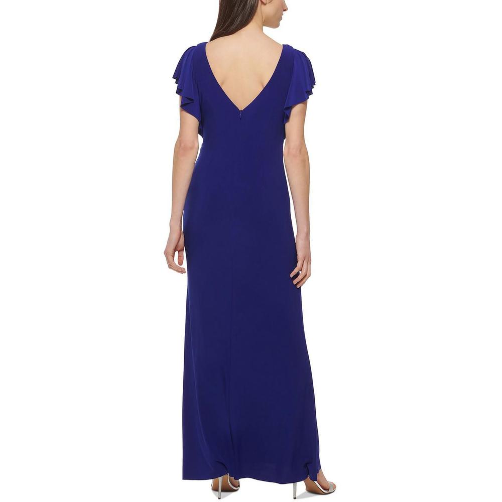 Jessica Carlyle Womens Gathered Long Evening Dress