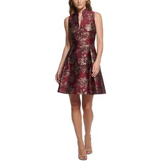 Vince Camuto Womens Metallic Jacquard Cocktail and Party Dress Vince Camuto Womens Metallic Jacquard Cocktail and Party Dress