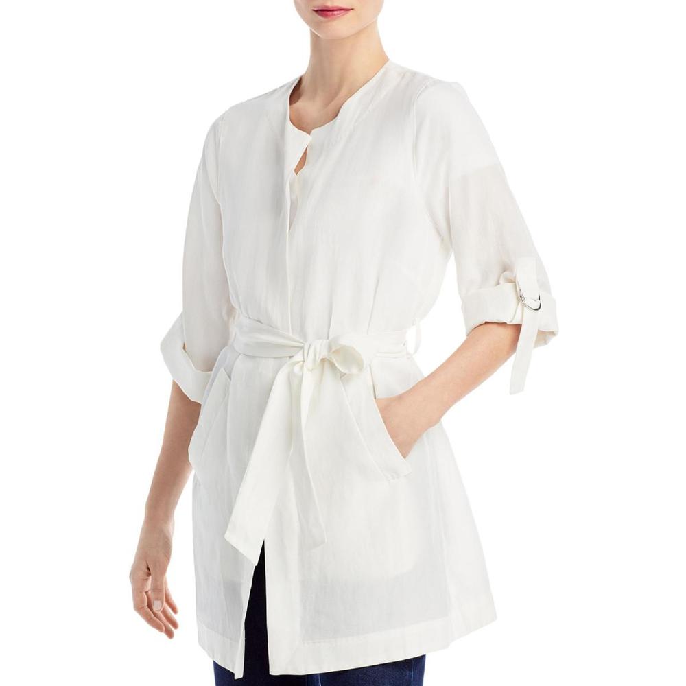 Kobi Halperin Francesca Womens Linen Blend Wrap Jacket