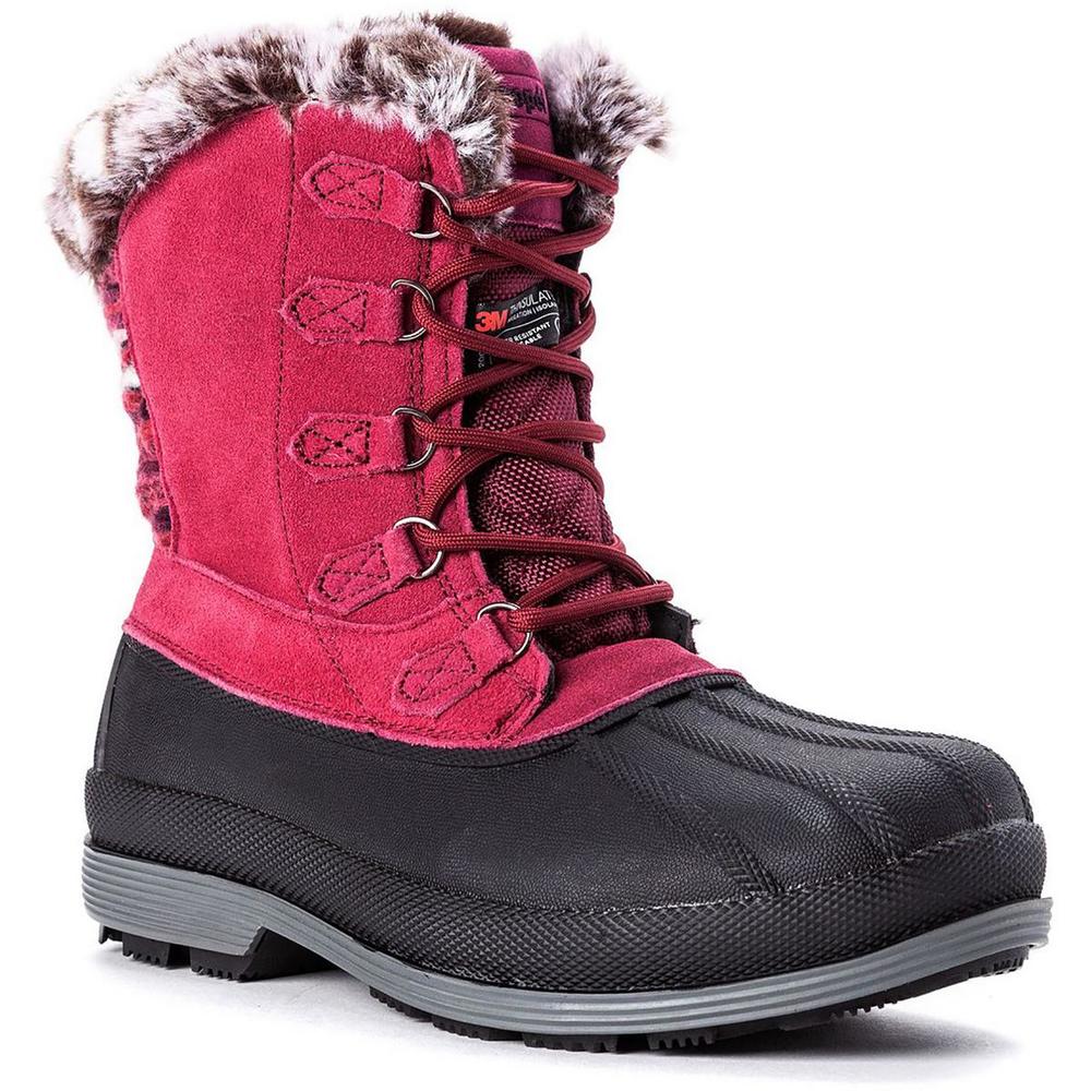 Propet Lumi Tall Lace Womens Cold Weather Leather Winter Boots