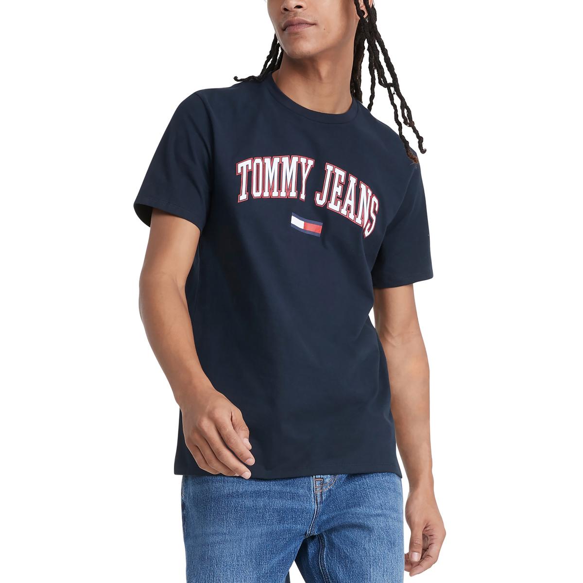 Tommy Hilfiger Mens Crewneck Logo Graphic T-Shirt