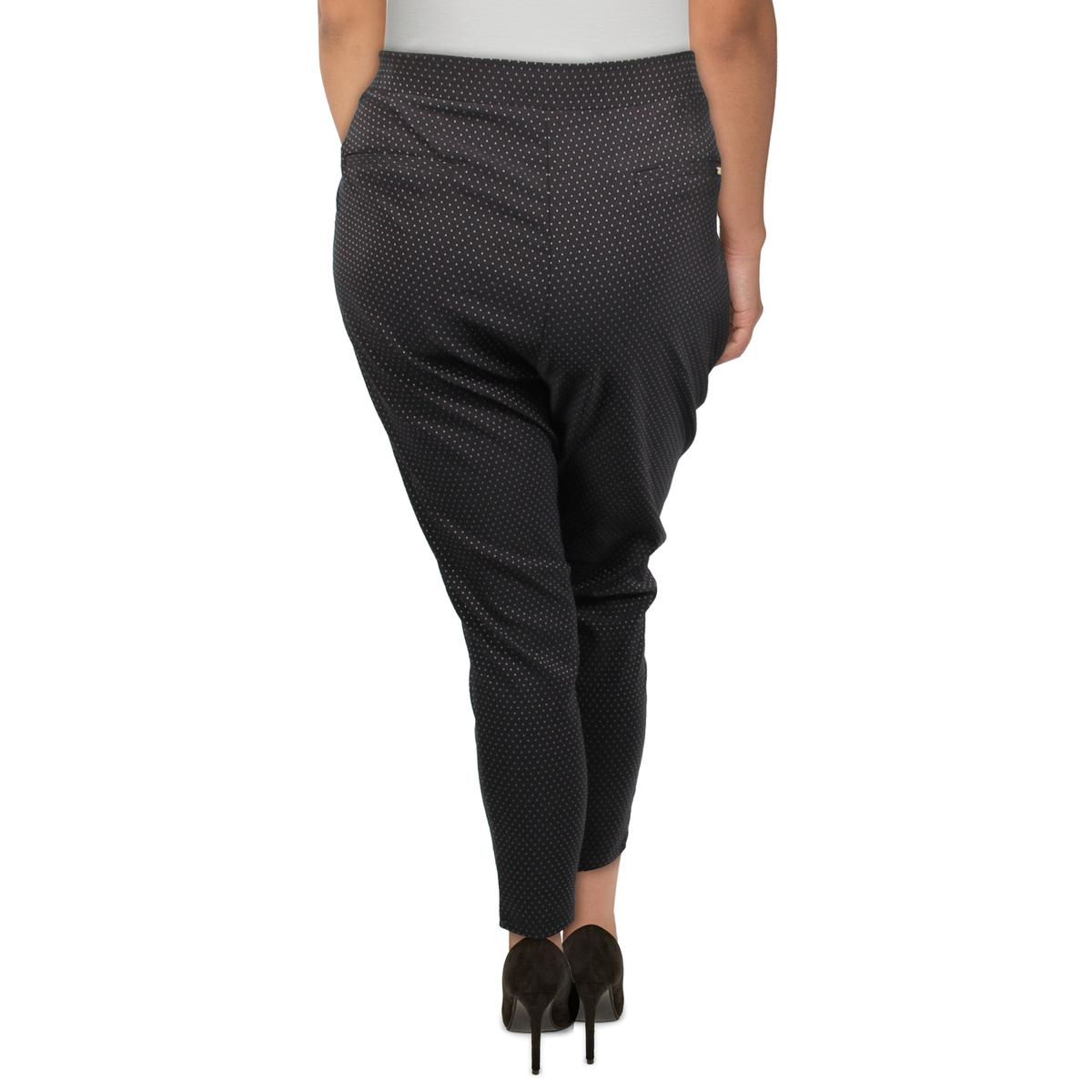 Calvin Klein Plus Womens Printed High Rise Dress Pants