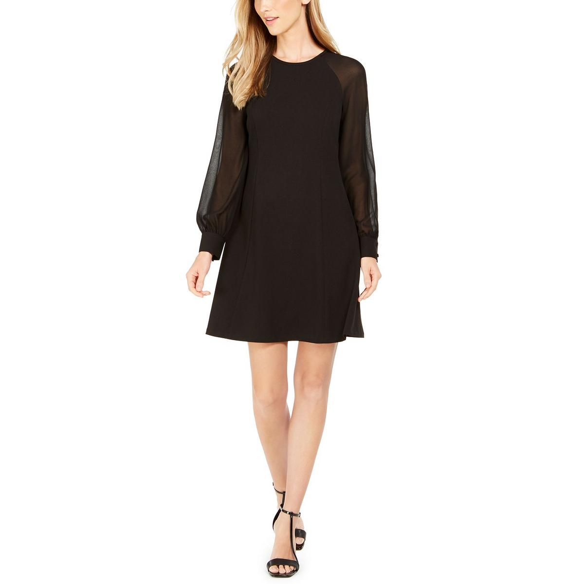 chinese dress ladies Calvin Klein Sleeveless Seamed Sheath with Tie Neck Deep Black at Amazon  Women's Clothing store main image 1