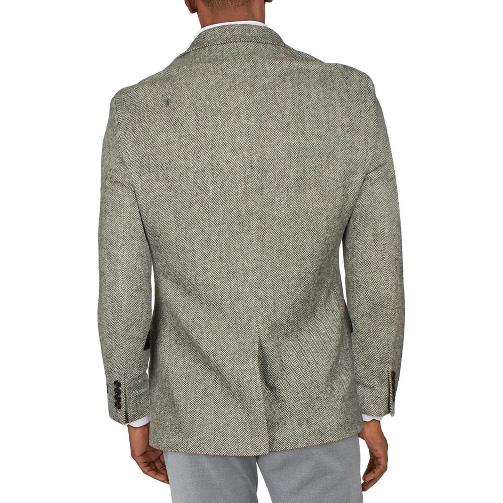 Ralph Lauren Mens Wool Herringbone Two-Button Blazer