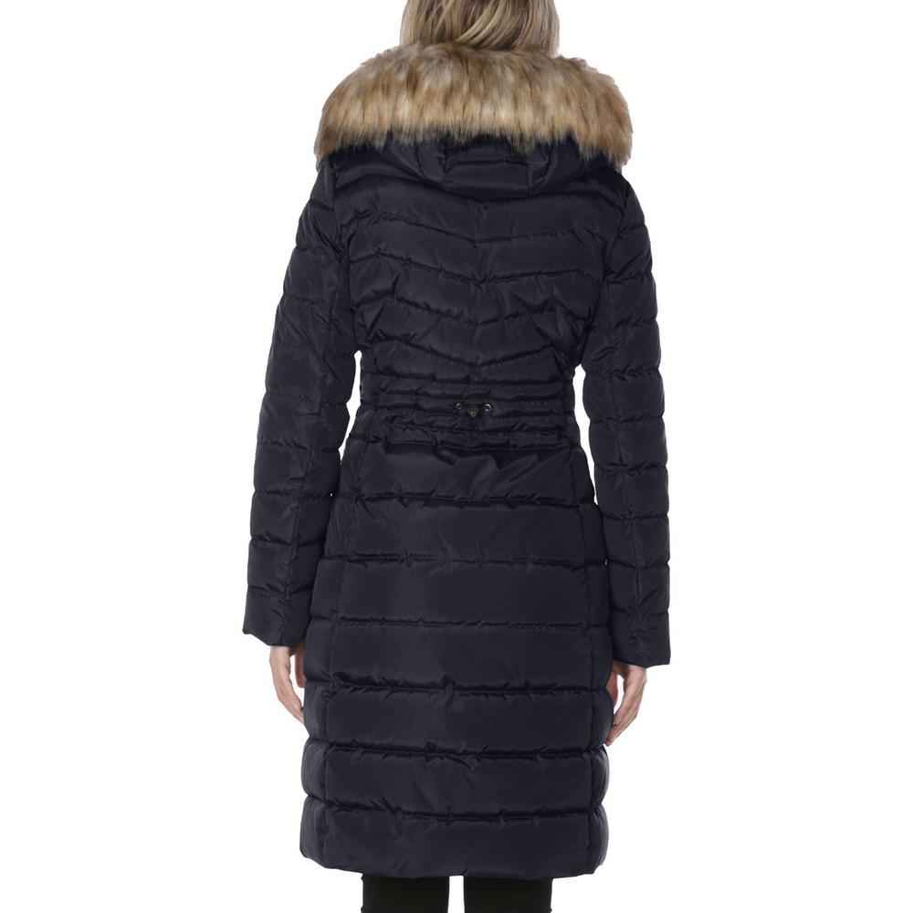 Laundry by Shelli Segal Womens Faux Fur Trim Cold Weather Parka Coat