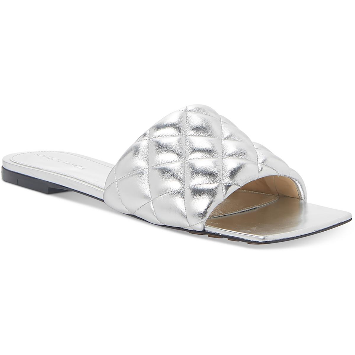 Bottega Veneta Reflection Matelasse Womens Leather Quilted Slide Sandals